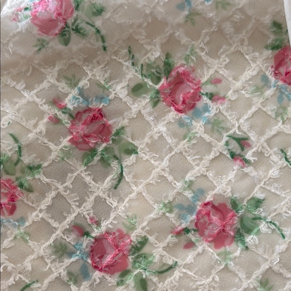 For Love & Lemons Maxine Vintage Rose Pink Floral Puff Sleeve Mini Dress Size M - Picture 17 of 17